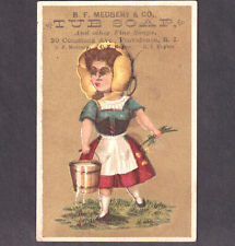 Charlotte Perkins Gilman c 1881 Yellow Poppy Milkmaid 3 Ages of Woman Trade Card picture