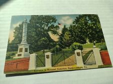 Vtg Entrance To National Cemetery Postcard Fredericksburg VA Tichnor Unused picture