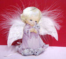 Bradford Editions GENTLE KINDNESS Small Blessings Angel with Rabbit Ornament picture
