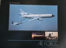 VINTAGE 1980'S ERA OFFICIAL US AIR FORCE KC-10 REFULER F15 23X17 COLOR POSTER picture