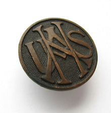 Antique WWI Military Insignia USNA US National Army Collar Disc Screw Back Pin picture