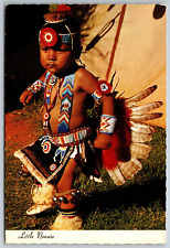 Little Nonnie Pawnee Otoe Indian Dancer 2 years old Native American 6x4 Postcard picture
