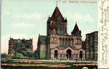 1906 Boston Massachusetts Trinity Church Vintage Postcard  picture