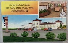 Antique Postcard Elite Cafe Circle Waco Texas PC picture