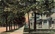 West Main Street Peru Indiana IN Houses 1912 Postcard picture