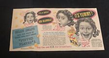 1943 General Mills Kix Cereal Puffed Flakes Newspaper Comic Print Ad picture