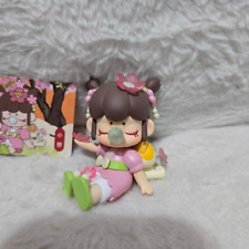 ROLIFE NANCI Golden Mini Figure Art Toy Take A Nap Cat Kitten And Bubble Girl picture