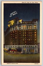 Postcard Hotel St Paul, St Paul MN linen night J28 picture