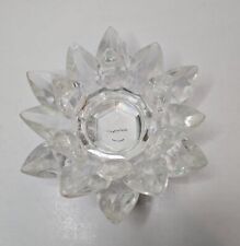 Teleflora Gift Crystal Lotus Water lilly Flower Shaped Votive Holder picture