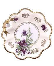Silesien Porcelain Old Ivory Germany - LILY OF THE VALLEY & VIOLETS GOLD - BOWL picture
