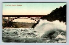 Niagara Falls NY Great Whirlpool Rapids, Bridge, New York Vintage Postcard picture