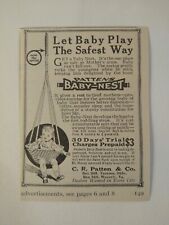 1917 Pattens Baby-Nest Tacoma Ohio Vintage Print Ad picture