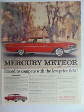 1961 Red MERCURY METEOR Priced to Compete vintage art print ad picture