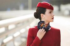 Air China cabin crew silk scarf buckle picture
