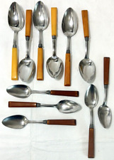 Vintage Butterscotch Bakelite Lot 11 Spoons Flatware picture
