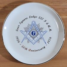 Four Square Lodge 537 Detroit, MI. Freemason  50th Anniversary Collector Plate picture
