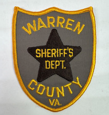 Warren County Sheriff Virginia VA Patch H9 picture