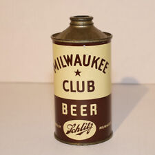 Milwaukee Club Beer Cone Top Schlitz Brewing - New York Address picture