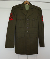 Vintage 1986 USMC Serg Green Uniform Jacket & Pants Military EGA Marine Corporal picture