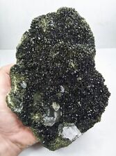 Cabinet Size Epidote Cluster With Quartz Cluster On Matrix Having Shining Luster picture