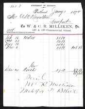 1879 A.W. Knowlton* Newburgh, ME W. & C. R. Milliken Portland Grocer Dry Goods picture
