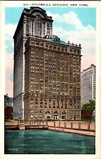 Whitehall Building NEW YORK City NY POSTCARD Vintage NYC Battery Park Skyscraper picture