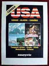 ORIGINAL Poster Air Touravia Canada USA Hawaii Alaska Caribbean Boat Girl North picture