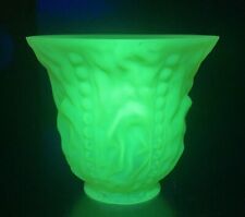 Antique Vintage Uranium Vaseline Glass Opalescent Lamp Light Shade Victorian? picture