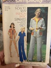 Vintage 1975 Simplicity Sewing Pattern 6808 Size 14 Cut and Complete  picture