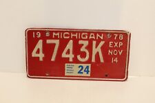 vintage 1978 michigan license plate picture