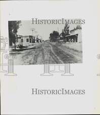 1906 Press Photo Commercial buildings at Pine Street in Exeter, Tulare County picture