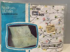 Vintage (1970s) JCPenney No-Iron Muslin Twin Fitted Sheet New Old Stock picture