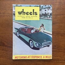 VINTAGE OCT 1956 'WHEELS MAGAZINE' GENERAL MOTORS MOTORAMA SYNDEY CAR SHOW picture