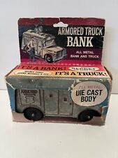 Vtg 1950s CALLEN MFG USA Cast Metal ARMORED TRUCK Toy Coin Bank picture