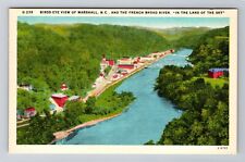 Marshall NC-North Carolina, Aerial Of River And Town, Antique, Vintage Postcard picture