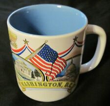 Washington DC Nation's Capital Landmarks Flags Ceramic VTG Coffee Cup Mug picture
