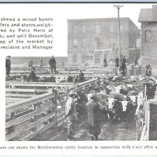 1909 Chicago Northwestern Live Stock Commission Advertising Union Stock Yard A71 picture