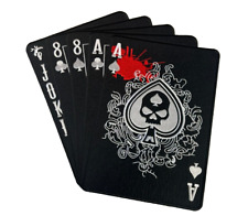 DEAD MANS HAND LARGE BACK BIKER IRON ON PATCH 12X11 INCH picture