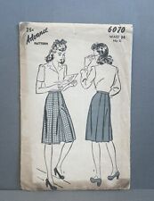 Vintage 1940s Advance Sewing Pattern 6070 Misses Skirt Waist 24 - Cut/Complete picture