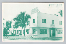 Postcard Hollywood By The Sea Florida Lincoln Manor Hotel Sign Street View FL picture