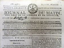 1796 French Revolution newspaper with NAPOLEON BONAPARTE signed in type letter picture