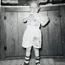NF Photograph Boy Holding Ball Portrait 1950-60's picture