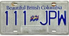 *BARGAIN BIN*  2009 Base British Columbia License Plate #111 JPW picture