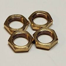 SET OF 4 SOLID BRASS HEX NUTS 1/4IP THREADS FOR 1/2