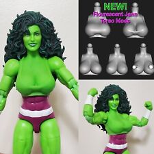 Fluorescent Jenn SHE-HULK Torso Mods MARVEL LEGENDS Custom NSFW Hulk picture