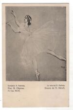 1905 ANNA PAVLOVA Prima Russian BALLET DANCER Tsarist PHOTO RPPC Postcard Old picture