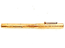 1917- ECLIPSE SOLID 14K GOLD NIB GOLD FILLED ORNATE FOUNTAIN PEN picture