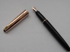 Aurora Style black & Rose Gold Fountain Pen + Stainless Steel Medium Nib picture