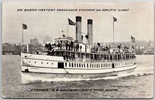 Steamer H.B. Kennedy Navy Yard Route Passenger Steamer On Pacific Coast Postcard picture