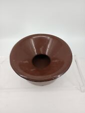 Vtg Brown  Enameled Ware  Spittoon Cuspidor Removable Lid, 2 Tiny Pin holes  picture